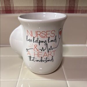 White Ceramic Mug with Heart Design